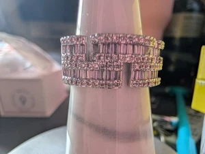 Bomb Party Gorgeous Bliss Diamond CZ Rhodium Size 10 - Picture 1 of 3