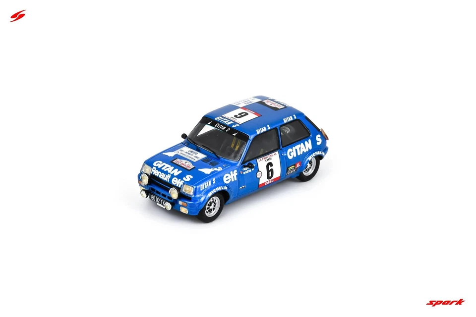 Spark S6032 1/43 Renault 5 Alpine No.6 Gr2 2nd Tour de Corse 1979 Model Car - Image 1 of 1