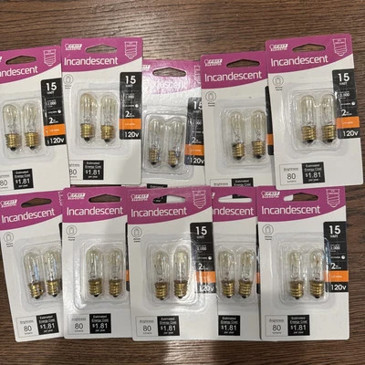 20x Feit Appliance 15W 120 Volt E12 CANDELABRA Light Lamp(10x2pack) - Image 1 of 3