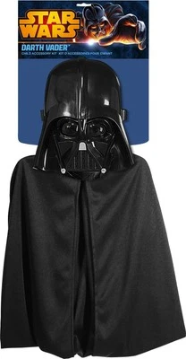 KINDER STAR WARS KOSTÜM / Darth Vader Umhang + Maske Halloween Karneval 116-128 - Bild 1 von 3