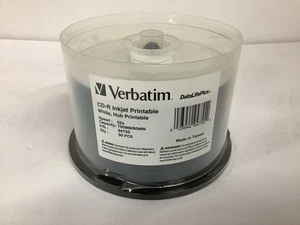 Verbatim 52x Spindle CD-R Printable Recordable Disc 50/Pack White 94755 - Picture 1 of 1