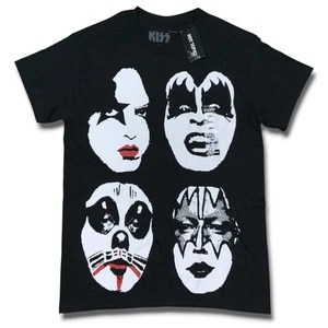 KISS T-Shirt Herren Small schwarz Giant Faces Band Musik Rock Gene Simmons NEU - Bild 1 von 10