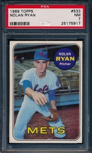 1969 Topps #533 Nolan Ryan PSA Near Mint 7 - Bild 1 von 2