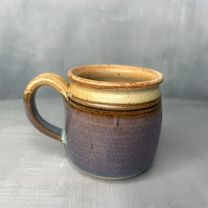 Royce Yoder Signed Handmade Pottery Purple Glazed Stoneware Coffee Mug ~ 3¼"h - Picture 1 of 12