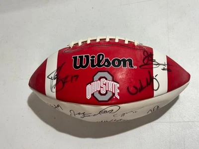 2014 Ohio State Football Wilson Buckeyes firmado 14 jugadores Elliot Grant desvanecido Foto 1 de 4