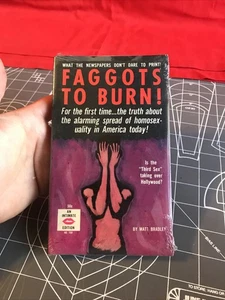 Vintage 1962 Faggots To Burn! by Matt Bradley Sealed NEW - Picture 1 of 6