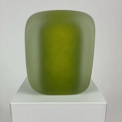 Pisapapeles cubo esmerilado de cristal de Murano Fratelli Toso mediados de siglo Foto 1 de 4