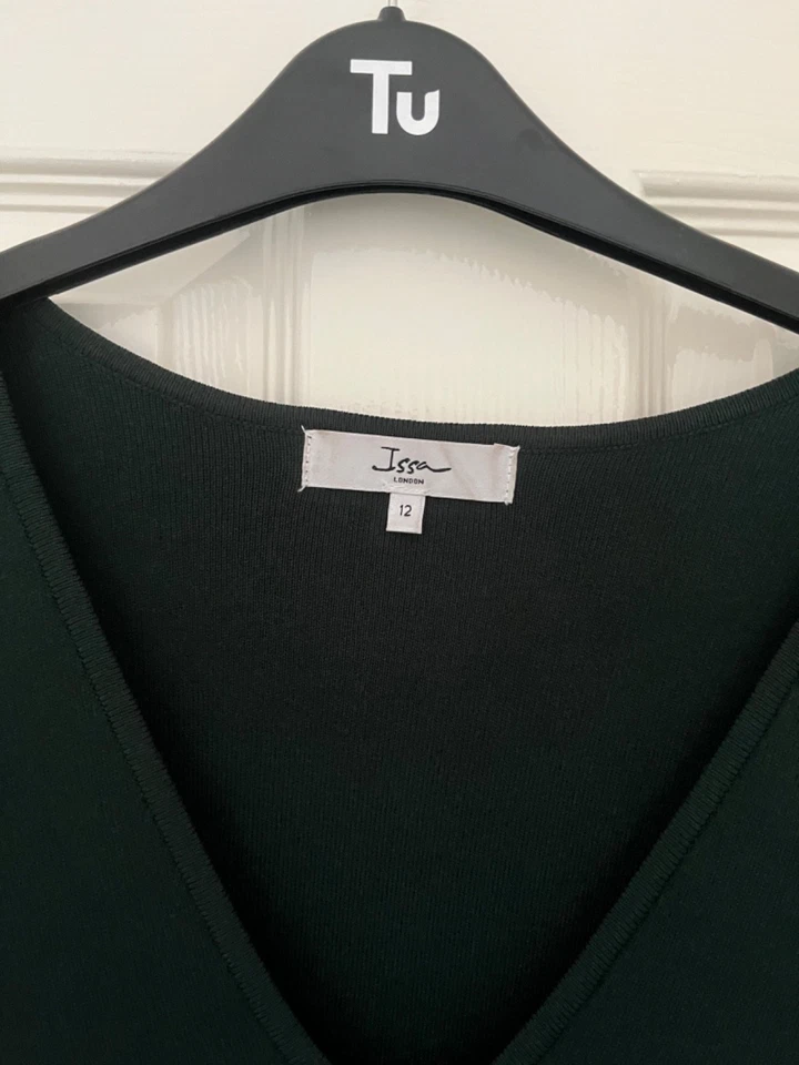 Issa London dark green size 12 dress. worn once and in very good condition. - Image 1 of 4
