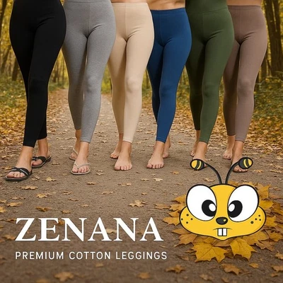 Leggings Zenana Algodón Premium🍯Pantalones de Yoga de Entrenamiento Cintura Alta para Gimnasio Foto 1 de 4
