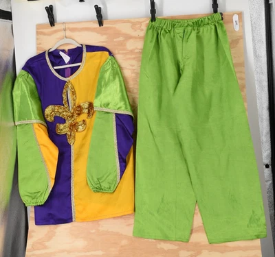 NEW ORLEANS Light-Up 2 Pc Mardi Gras Parade Krewe Rider Custom Costume Sz L - Image 1 of 4