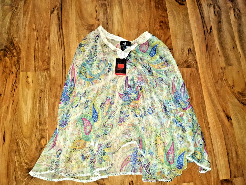 Etro 100% Silk beach bolero kaftan Blouse lightweight one Size paisley BNWT - Image 1 of 3