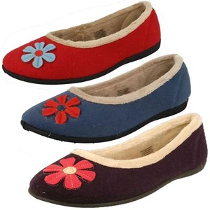 "Pantuflas de bailarina de ajuste ancho para dama Padders ""Happy"" - Imagen 1 de 28