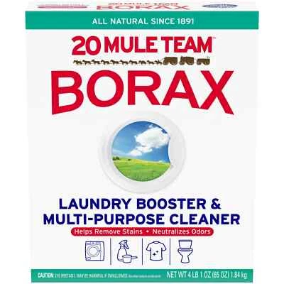 BORAX 20 Mule Team Laundry Detergent All Natural Booster Multi Cleaner-65Oz