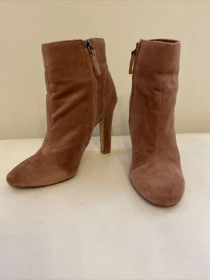 Women’s Joie Hachiro Pink Velvet Ankle Boots Size 3.8 - Изображение 1 из 4