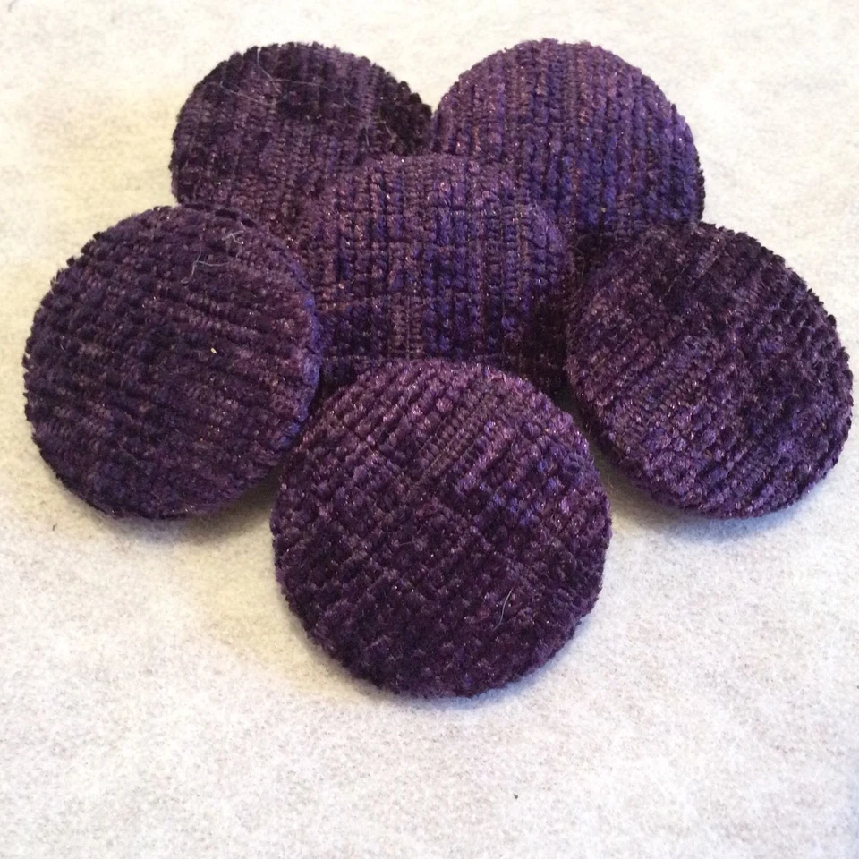 Purple Chenille Buttons, 16mm, 18mm, 20mm, 23mm, 25mm, 31mm 37mm, - Image 1 of 1