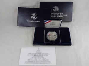 2000-P Library of Congress Commemorative Proof Silver Dollar $1 US Mint COA OGP - Picture 1 of 5