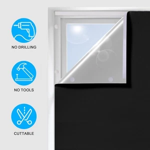 Portable Blackout Shades (71" x 57") Travel Window Blackout Curtains Room Blinds - Picture 1 of 9
