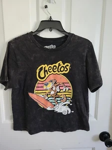 Cheetos Women's Black Tie Dye Chester Surf Catch Waves T-Shirt Size Small - Picture 1 of 3