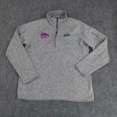 Suéter Kansas K State Patagonia para mujer XL gris Zeta Tau Alpha Wildcats 1/4 cremallera Foto 1 de 4