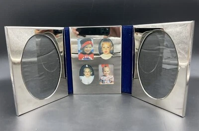 Marco de fotos triple deslizable tono plateado International Silver Company Foto 1 de 4