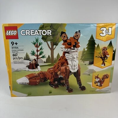 LEGO Creator 3 in 1 Forest Animals: Red Fox 31154 Building Toy Transforms to Owl - Image 1 of 4