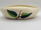 Purinton Slip Ware Pottery Pickle Dish Hand Painted Apple Inside