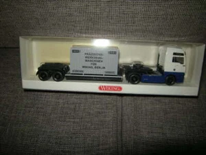 1:87 H0 Wiking camión MAN TG-A XXL semirremolque de carga baja en EMBALAJE ORIGINAL MODELO PUBLICITARIO - Imagen 1 de 2