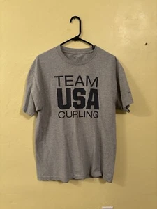 Team USA Curling T-shirt - Grey - Large - Picture 1 of 5