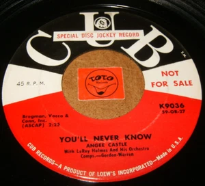 ANGEE CASTLE - YOU'LL NEVER KNOW - YOUR LOVING BABY / LISTEN - GIRL BALLAD - Imagen 1 de 2