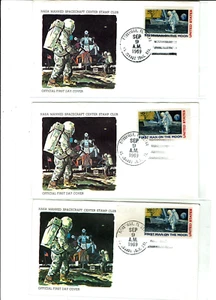 Apollo 11 NASA MANNED SCCC C76 Space 1969 FDC 6 diff Covers Titusville FL !! - Picture 1 of 3