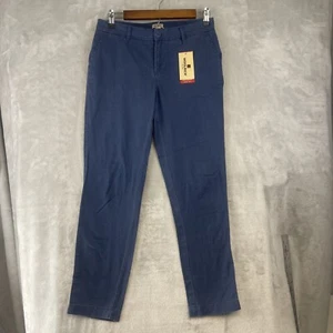 NEW Woolrich Chino Pants Women's Sz 4 Blue Sunday 100% Cotton Dark Cobalt - Picture 1 of 12