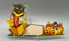 Unused Vintage Art Deco Halloween Place Card Hallmark Black Cat & JOL 1920-30