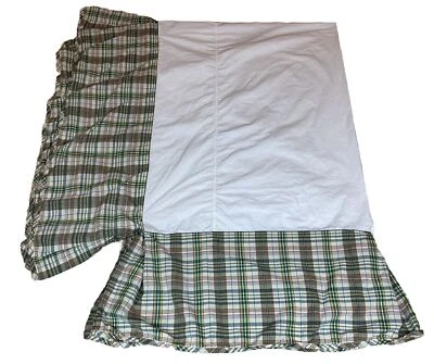 Ralph Lauren BOATHOUSE MADRAS Plaid Queen Size Bed Skirt/Dust Ruffle - Image 1 of 4