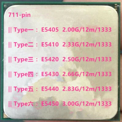 Intel Xeon Quad Core E5405  E5410 E5420 E5430 E5440 E5450 771 CPU - Photo 1/4