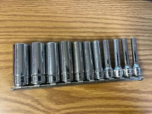 SNAP ON - 11 PIECE STANDARD 1/4 DRIVE DEEP WALL SOCKET SET - ITEM 1/4SS#1 -A1 #1 - Foto 1 di 6