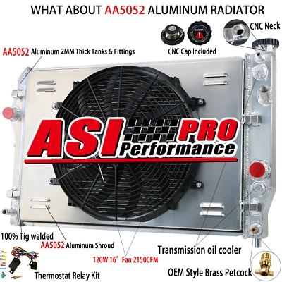 For Chevy Camaro Pontiac Firebird AT 1993-2002,96 3Row Radiator Shroud Fan Relay Foto 1 de 4