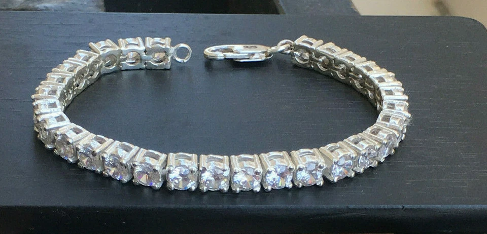 Brazalete Tenis 17.45ct Brillante D/VVS1 Swarovski Circonita en 7.5" Foto 1 de 4