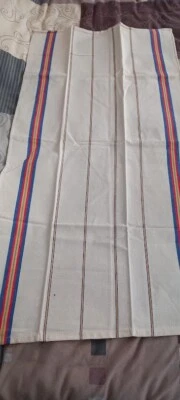 Grand torchon ancien en 100 % coton neuf mesurant 50 cm X 100 cm - Photo 1/2