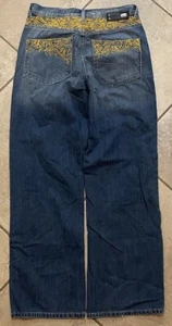 Vintage ECKO Unlimited Baggy Fit Embroidery Detail Jeans 34x32 - Picture 1 of 10