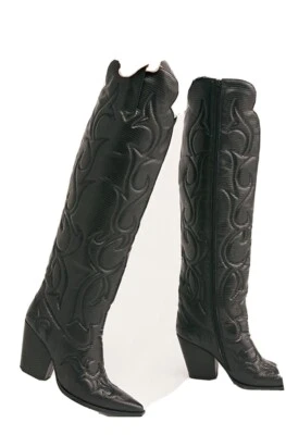 Botas por encima de la rodilla Free people Black Deja de Jeffrey Campbell Foto 1 de 4