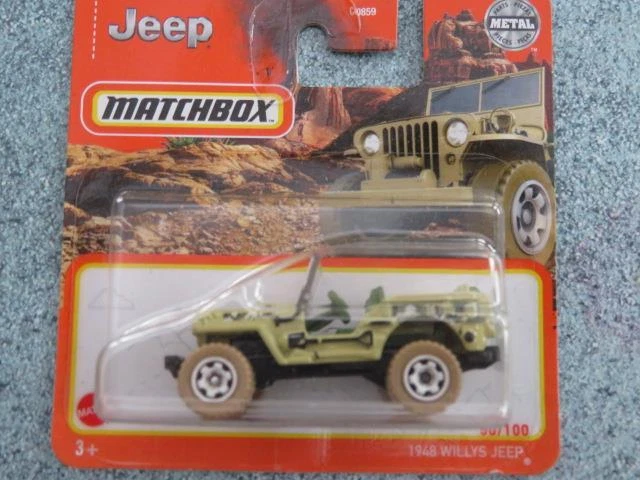 M2050 1948 WILLYS JEEP Tan desert camo Matchbox 2022 050/100 CaseC - Image 1 of 1