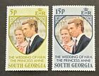 Travelstamps: 1973 South Georgia Stamps Sg 38-39 Royal Wedding Mint MNH OG
