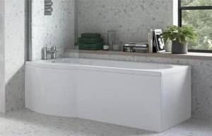 1700mm P Shape Bathroom Front Bath Panel - White Acrylic 2 Year Guarantee - Picture 1 of 1