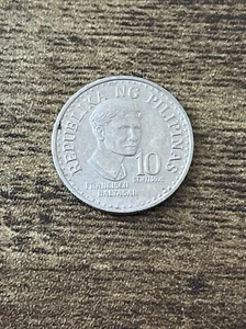 1977 Philippines 10 Sentimos Copper-Nickel Actual Coin TK6805* - Picture 1 of 3