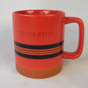 Taza de café Pendleton Woolen Mills roja con rayas amarillas marinas 18 oz cerámica Terra - Imagen 1 de 9