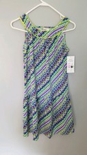 Girl Friends by Anita G Pucci Baja Stripe Dress Size 16 New with Tags Msrp 39.