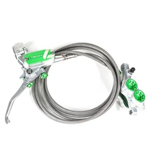 freno a disco posteriore tech 4 e4 4 pistoni argento/verde HOPE freni mtb - Foto 1 di 1