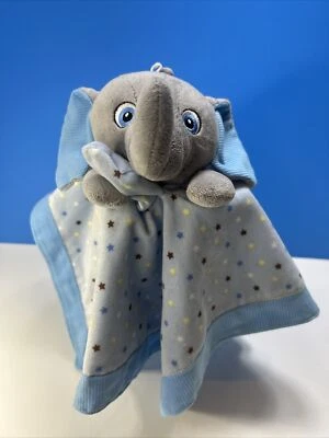 Garanimals Elephant Lovey 安全毯星星蓝色灰色“我最好的朋友” — 第 1/4 张图片