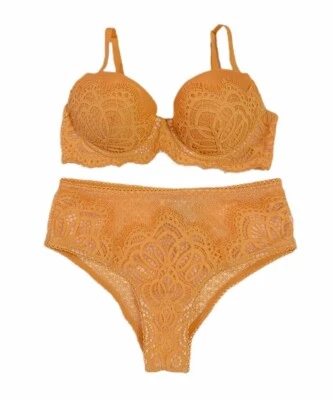 Victorias Secret Dream Angels Conjunto Demi Sujetador Forrado 32DDD y Panty Descarado a Juego M Foto 1 de 3