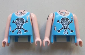 08062V, 2x Körper, hellblau, Innenteil und Arme (Europa), Pirat - Picture 1 of 1